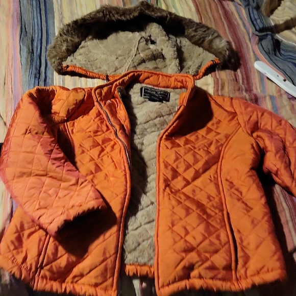 True Grit Orange Quilted Kids Puffer Jacket - Picture 1 of 5